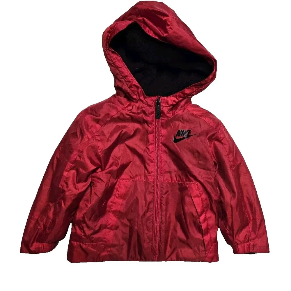 Nike Red Baby Boys Jacket 18 Months Fleece Insulated
